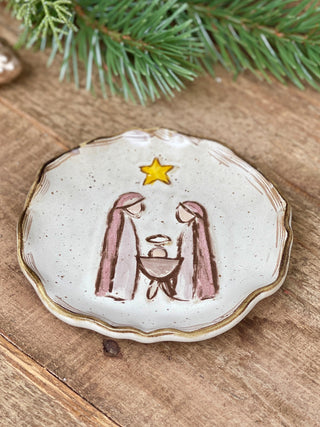 Nativity Stoneware Trinket Dish