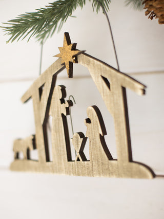 Holy Family Ornament with Donkey