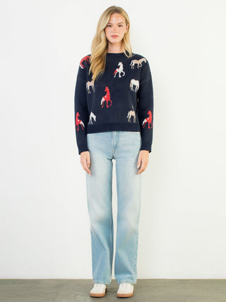 Heritage Horse Sweater - Navy