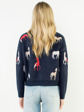 Heritage Horse Sweater - Navy