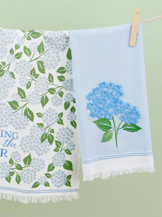Hydrangea Bloom Embellished Towel