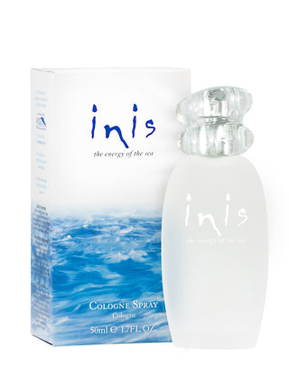 a frosted bottle of inis cologne spray