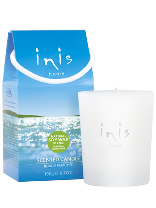 home scented candle with notes of warm sandalwood oak moss and a hint of clove