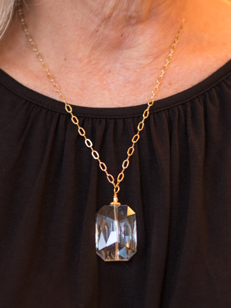 Big on sale crystal necklace
