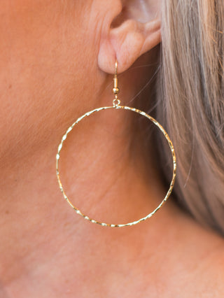 wear these textured gold oversized hoop earrings for everyday glam or give as a stocking stuffer holiday gift