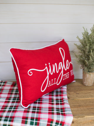 Jingle All The Way Pillow - Red