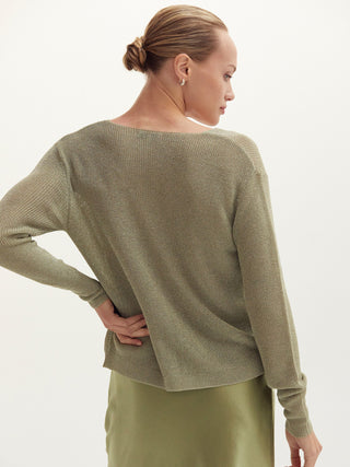 Joelene Shimmer Sweater - Eucalyptus