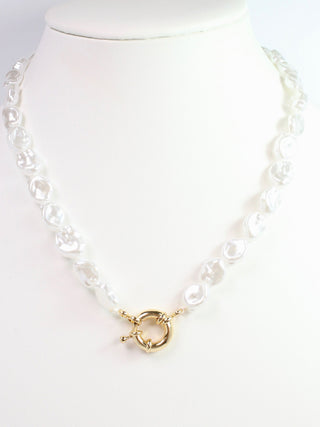 Juliet Pearl Toggle Necklace - Gold