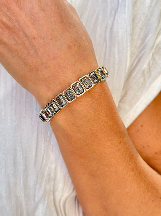 Juno Gemstone Bracelet - Black/Gold