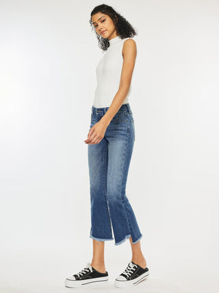 KanCan Mid Rise Crop Flare Denim - Medium