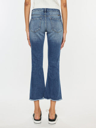 KanCan Mid Rise Crop Flare Denim - Medium