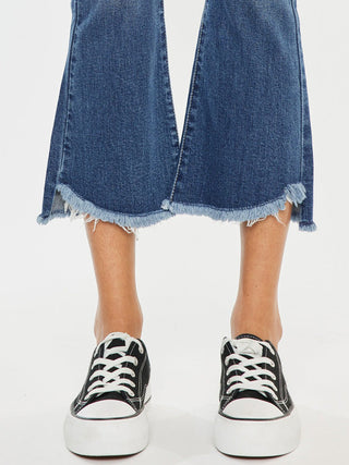 KanCan Mid Rise Crop Flare Denim - Medium