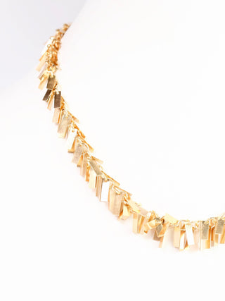 Kate Metal Fringe Necklace - Gold