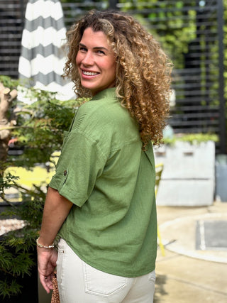 Kut from the Kloth Breland Top - Green