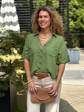 Kut from the Kloth Breland Top - Green