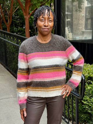 Kut from the Kloth Elvira Sweater - Brown/Pink