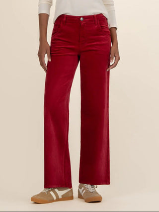 Kut from the Kloth Jean Velveteen Pants - Red