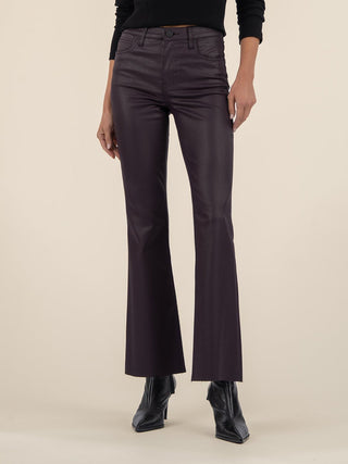Kut from the Kloth Stella High Rise Flare Denim - Sangria