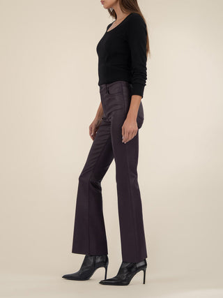 Kut from the Kloth Stella High Rise Flare Denim - Sangria