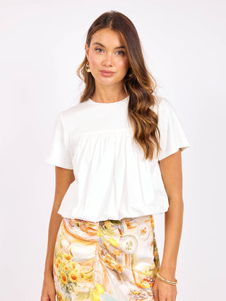 Lily Pond Bubble Top - White