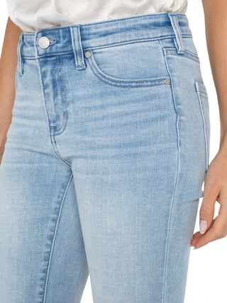 Liverpool Hannah Cropped Flare Slit Hem Denim - Clarkdale