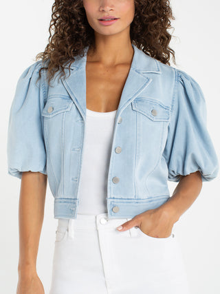 Liverpool Puff Sleeve Jacket - Marine Sea