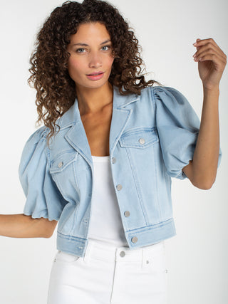 Liverpool Puff Sleeve Jacket - Marine Sea