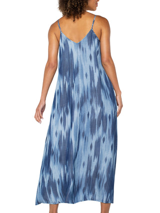 Liverpool Spaghetti Strap Maxi Dress - Water Color