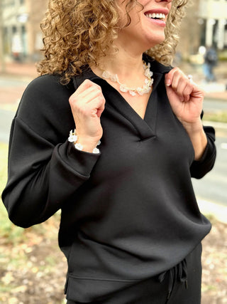 Liverpool V-Neck Popover - Black