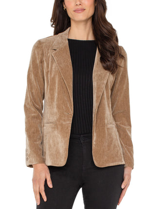 Liverpool Velvet Blazer Jacket - Harvest Khaki