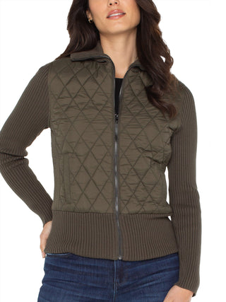 Liverpool Zip Front Jacket - Forest Night