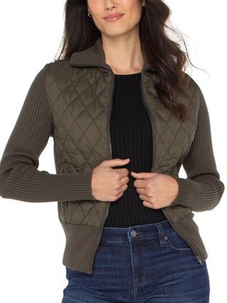 Liverpool Zip Front Jacket - Forest Night