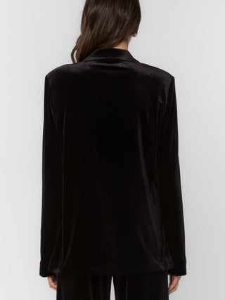 Lizzy Velvet Blazer - Black