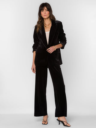 Lizzy Velvet Blazer - Black