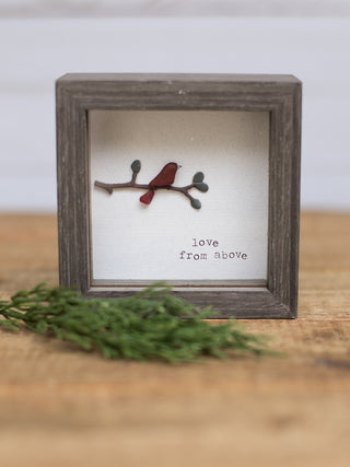 put this wood framed cardinal print around your holiday home as christmas stocking stuffers or a hostess gift