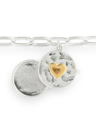 Love You Locket Bracelet - Silver