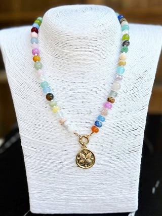 Malibu Mixed Stone Charm Necklace
