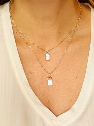 Maddie's Pearl Marry Me Necklace - Gold