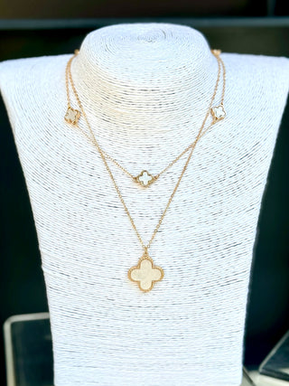 McMahon Clover Double Necklace Set - Gold