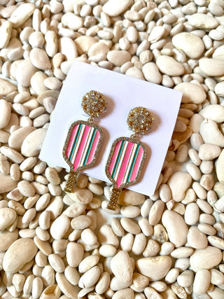 Pickleball Earrings - Pink