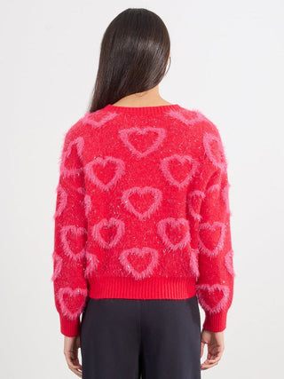 Molly Bracken Heart Sweater - Red