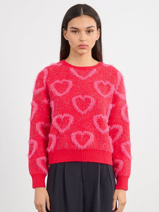 Molly Bracken Heart Sweater - Red