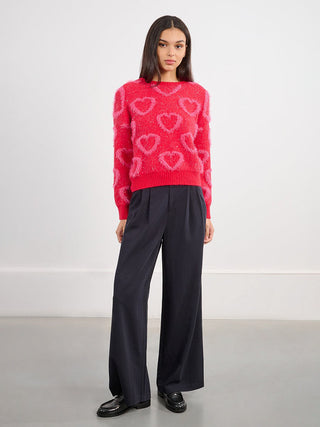 Molly Bracken Heart Sweater - Red