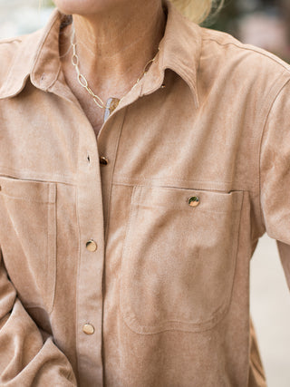 Montana Cafe Suede Shirt - Tan