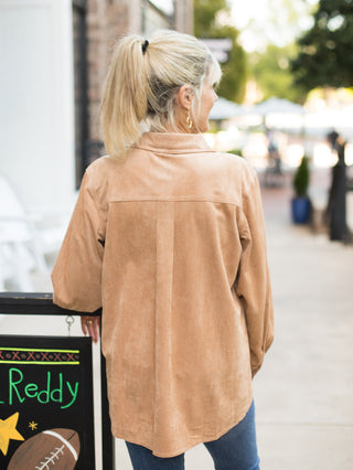Montana Cafe Suede Shirt - Tan