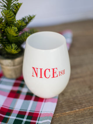 Stemless Wine Glass Set of 2 - Naughty Niceish
