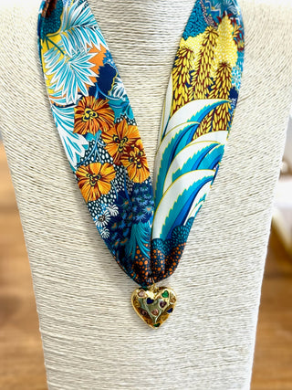 Necklace Scarf - Blue Safari