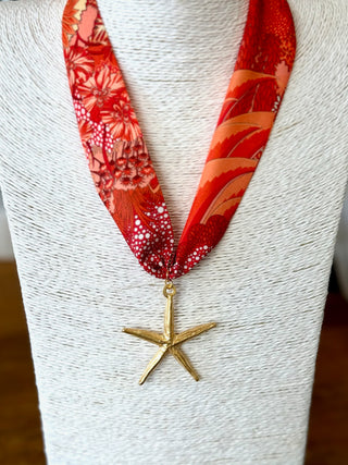 Necklace Scarf - Red Safari