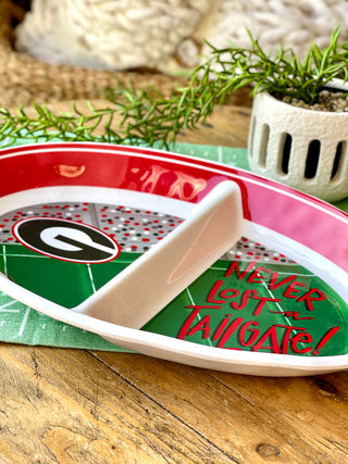 Never Lost a Tailgate Divided Platter - UGA