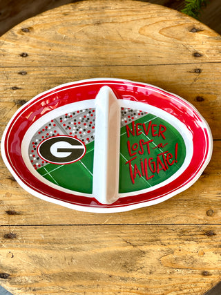 Never Lost a Tailgate Divided Platter - UGA